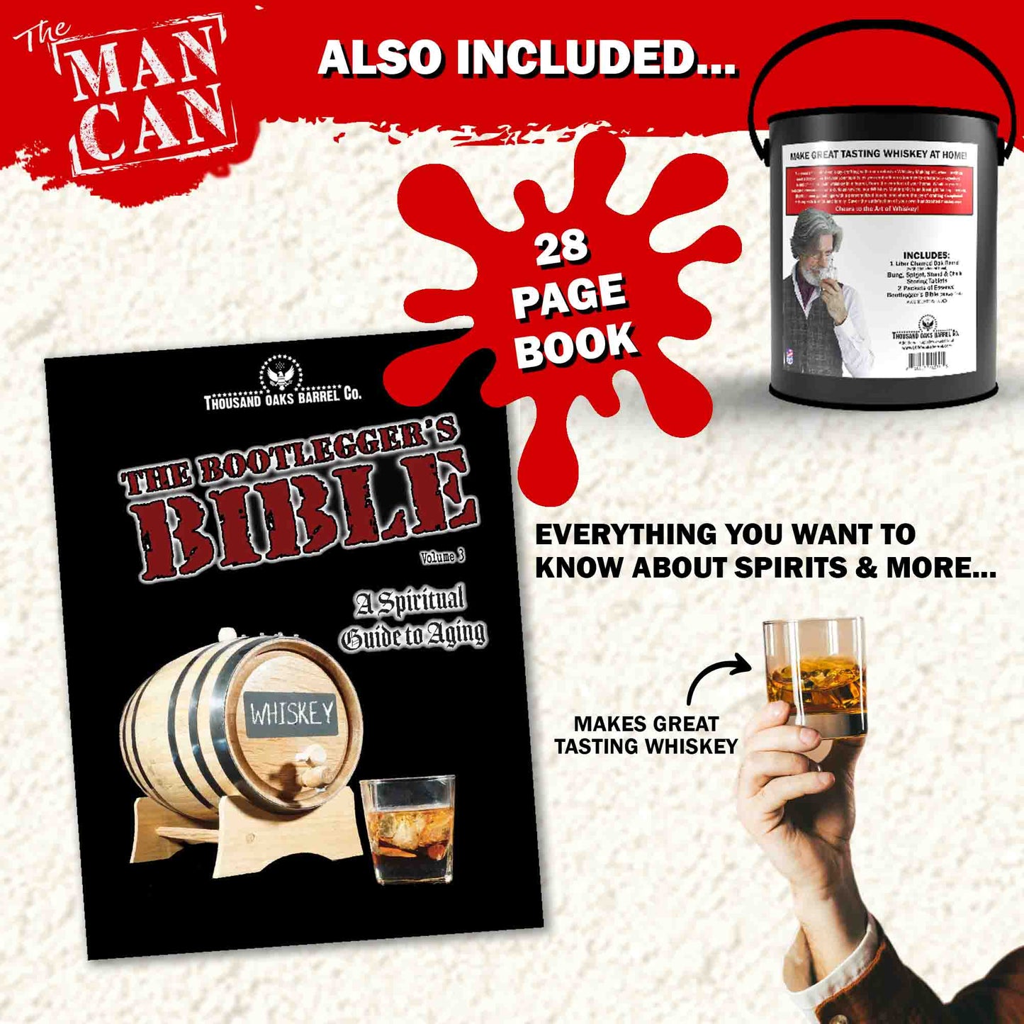 ThousandOaksBarrelCo. - Whiskey Making Kit | Ultimate DIY Gift for Men | Oak Barrel