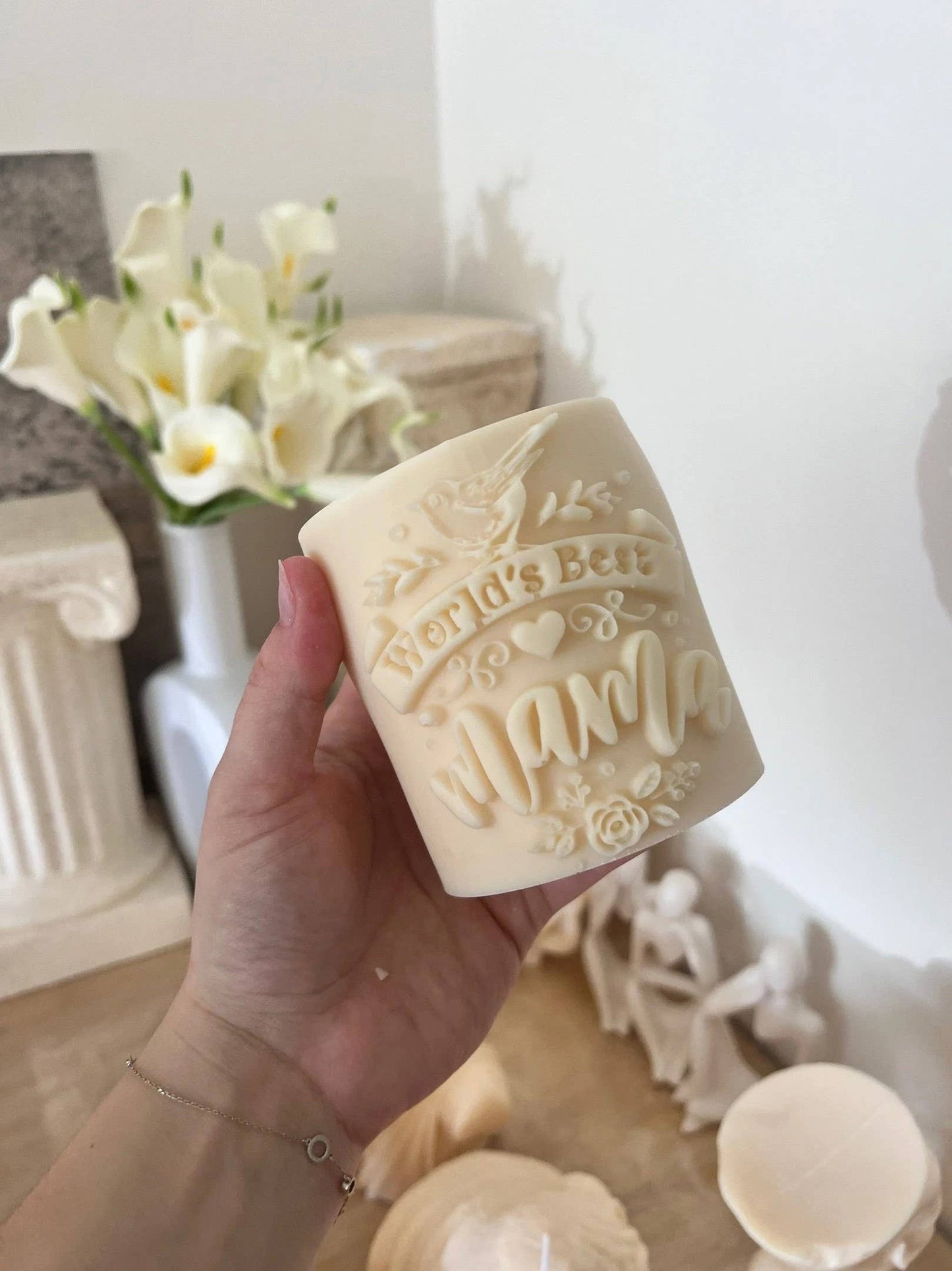 Best Mama Mom Candle 3.5x3.5in - Mothers