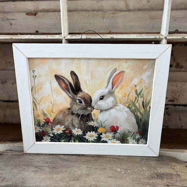 Two Floral Bunnies