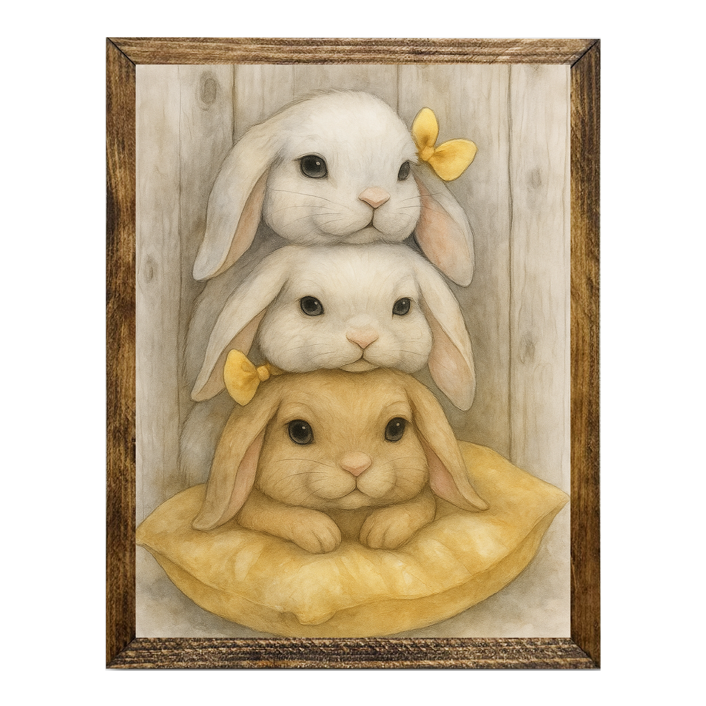 Jarmz Designs - ARTISTIC SERIES TIMBERLAND-PILLOW BUNNY FRIENDS