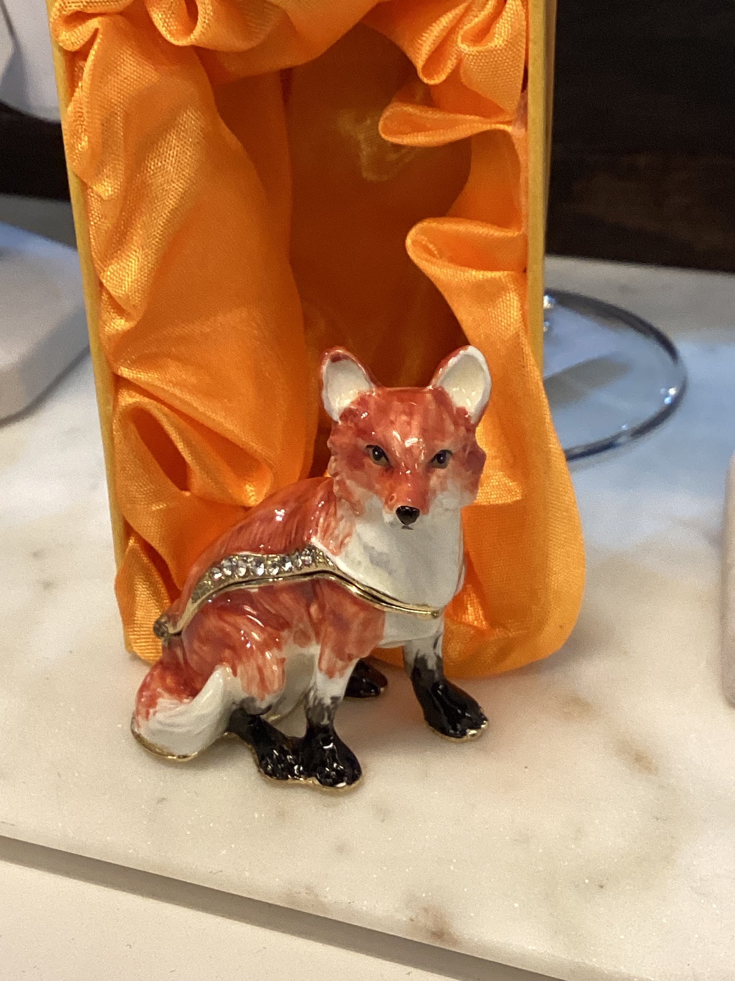Red Fox Trinket Box