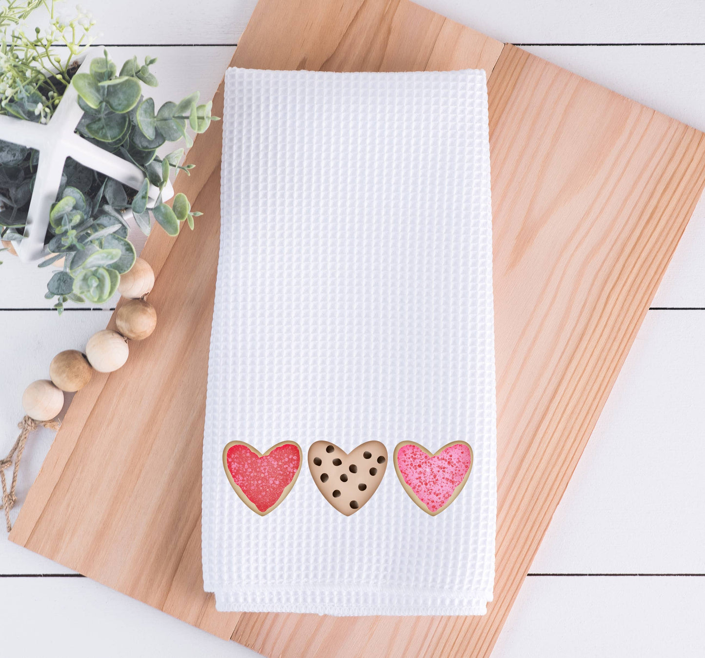 Valentine Cookies Kitchen Dish Towel