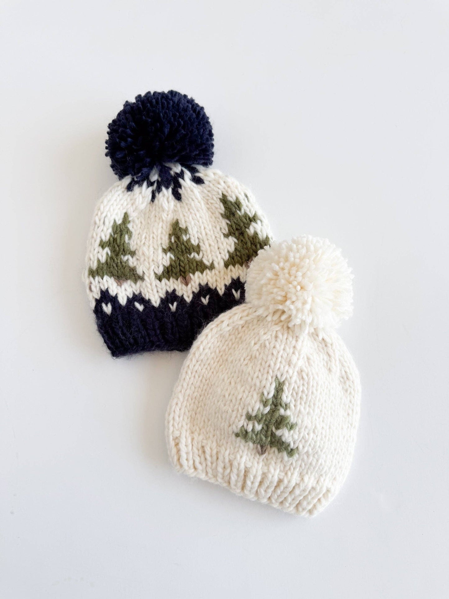 Tree Hat Cream Baby Kid Knit Beanie Fall Winter