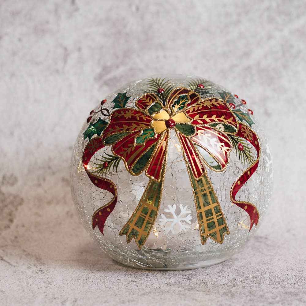 Celebration LED Glass Orb – Christmas Holiday Home Decor