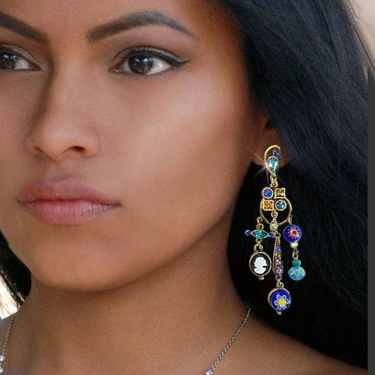 Mismatched Modernist Geometric Earrings