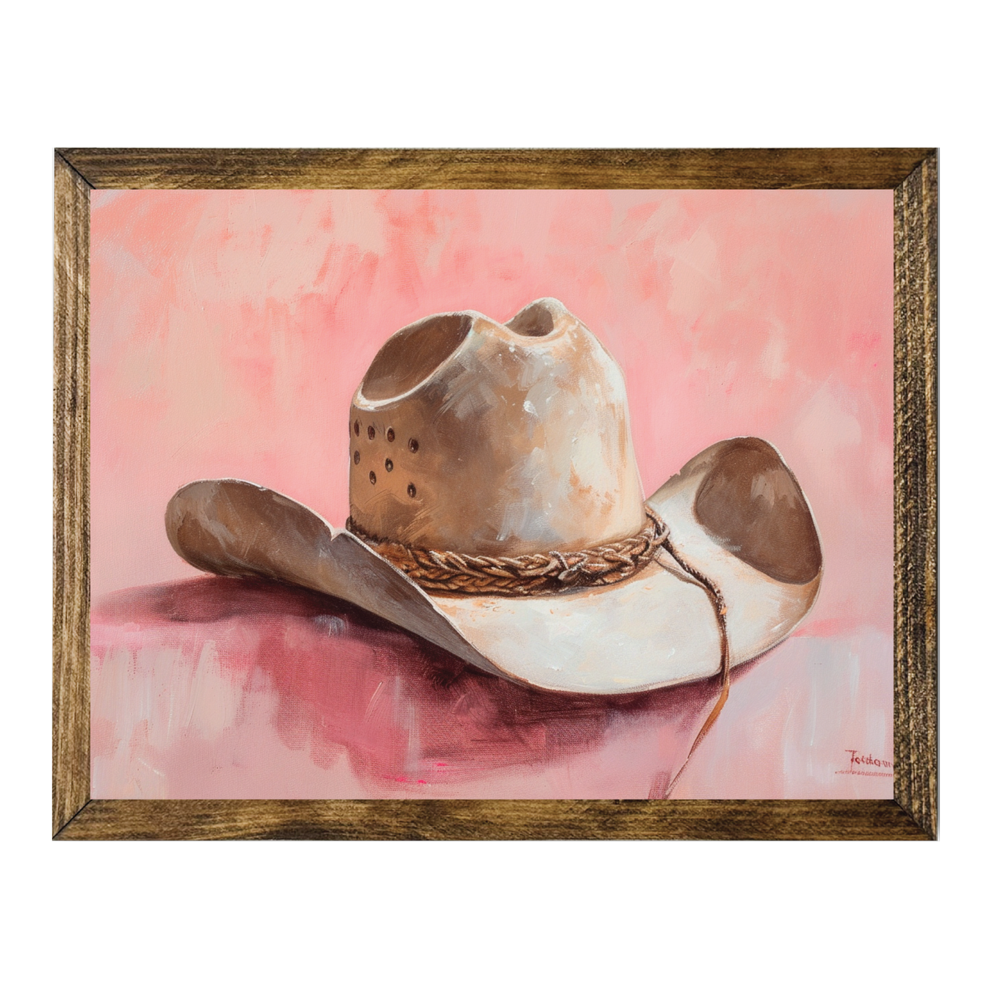 Jarmz Designs - PRETTY IN PINK COWGIRL SERIES-COWGIRL HAT PINK ART