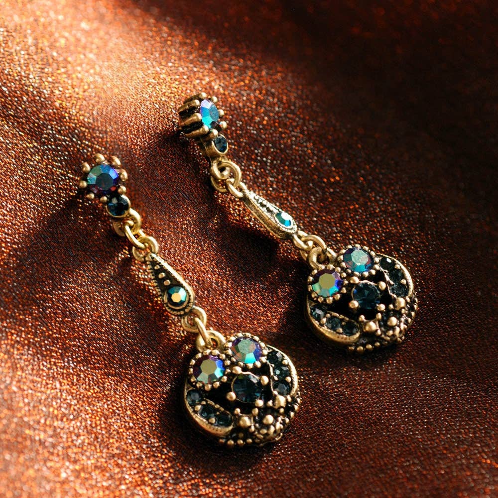 Harlequin Peacock Earrings