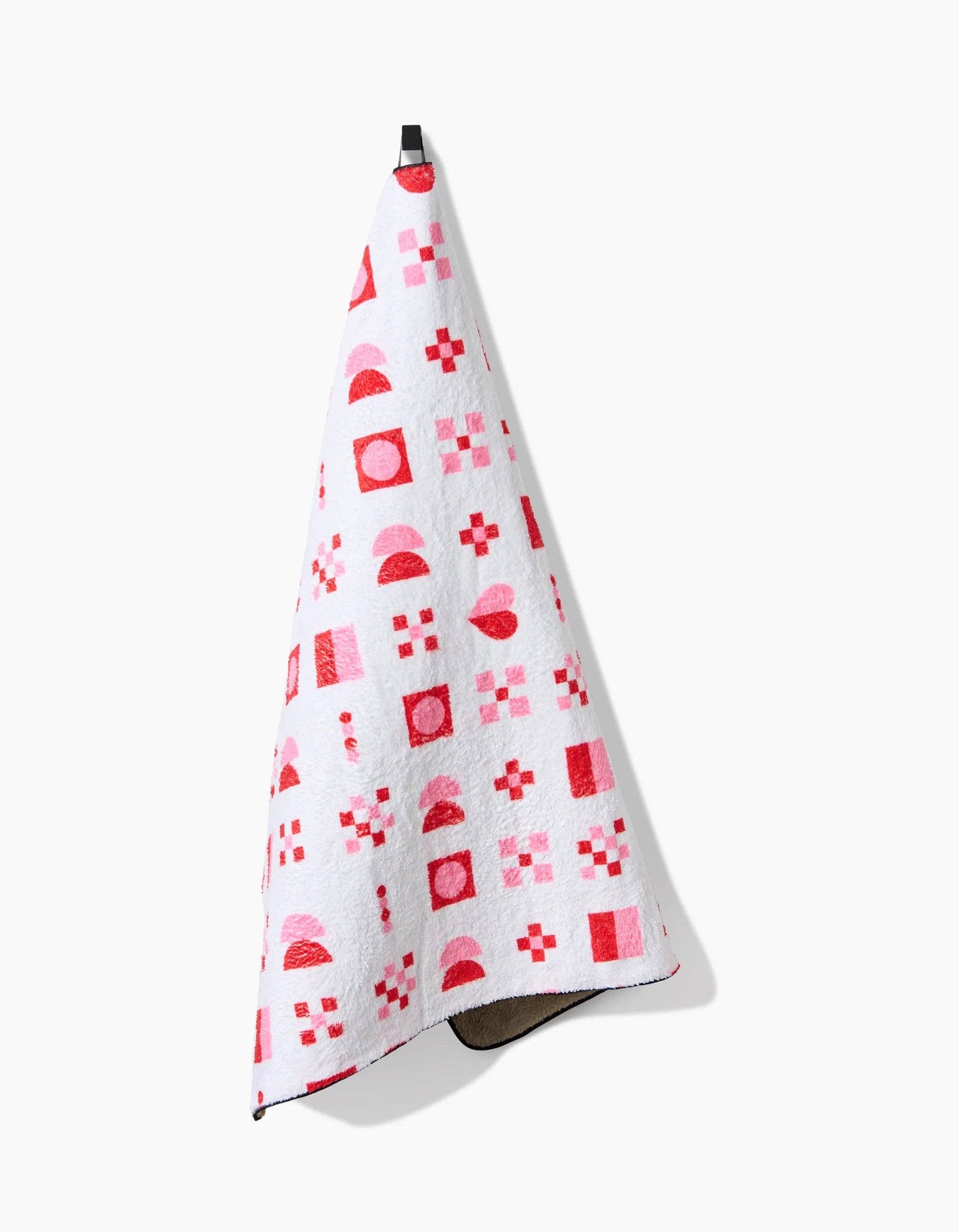 Geometry - Heart Quilt Plush Towel
