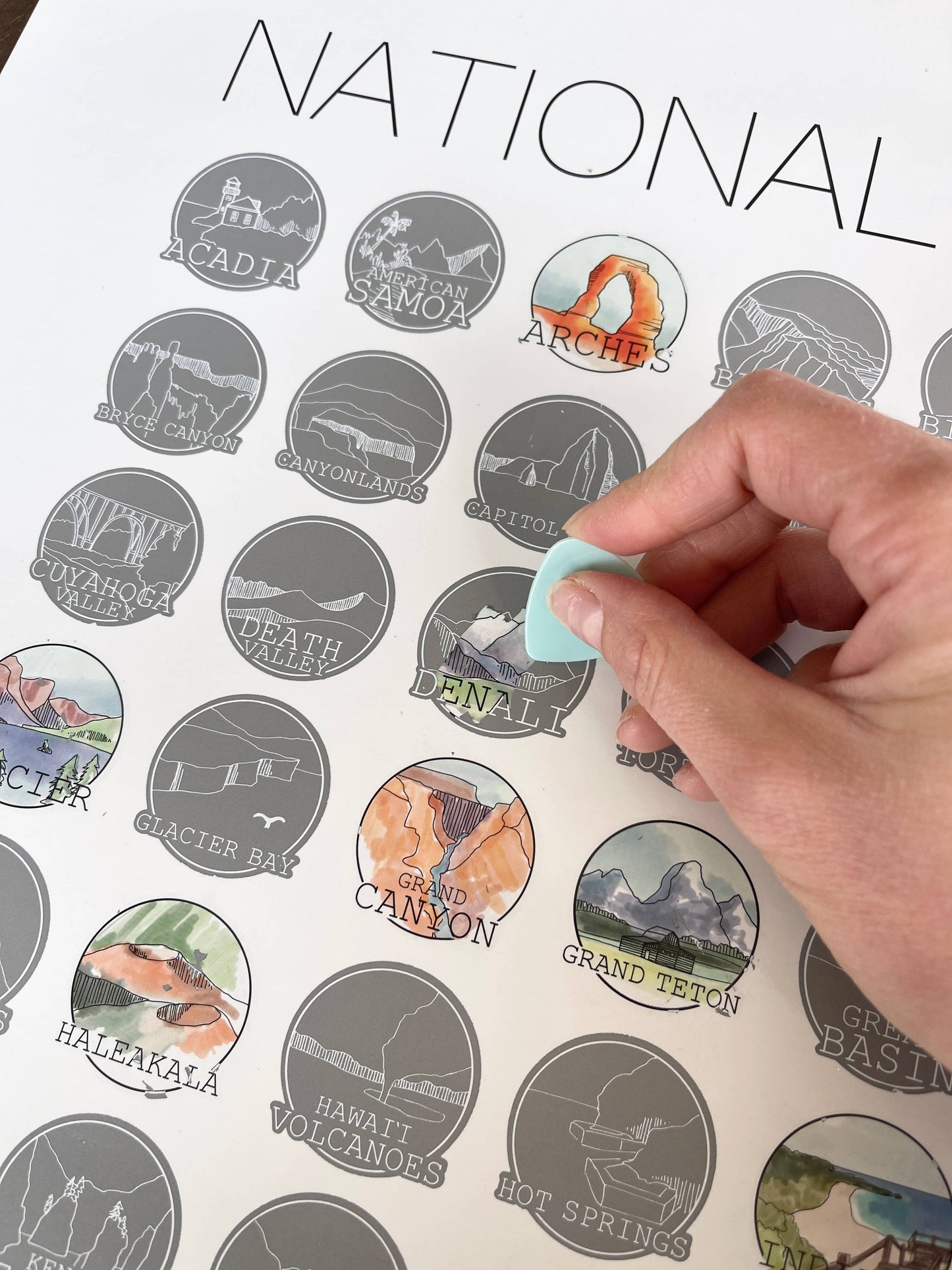 63 National Parks Scratch Off Bucket List