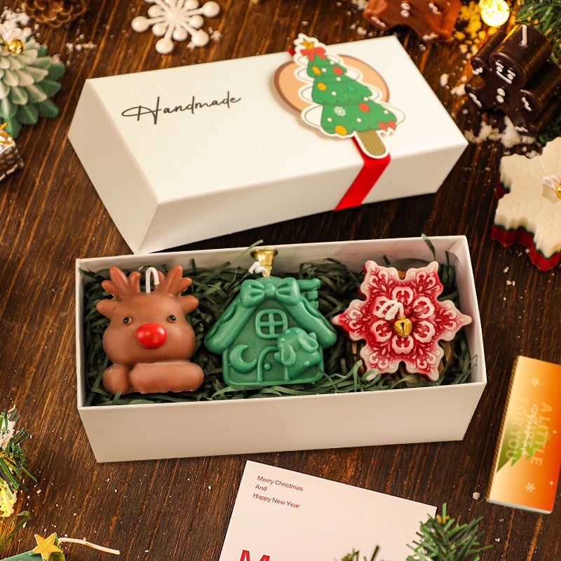 Velas Meta - Juego de velas navideñas con aroma a soja personalizado