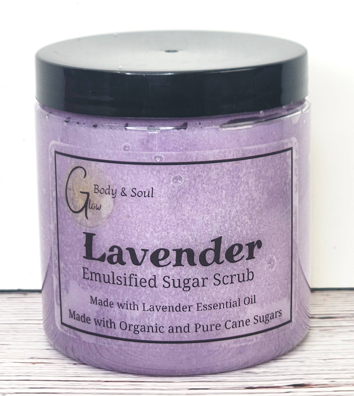Sugar Scrub, Lavender Essential Oil Emulsified Scrub 10oz.