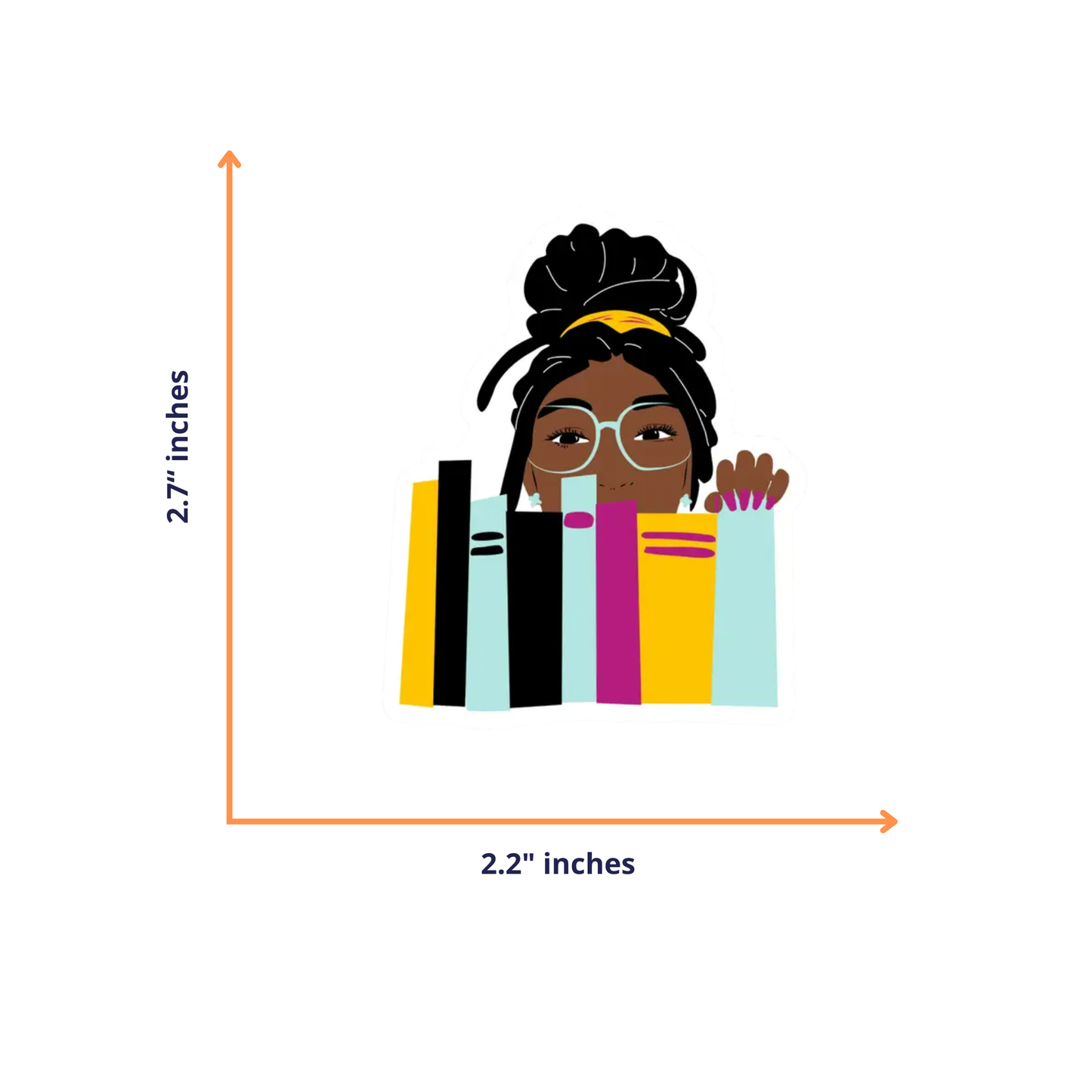 My Bookshelf Stickers | Black Girl Book Lover | Bookish