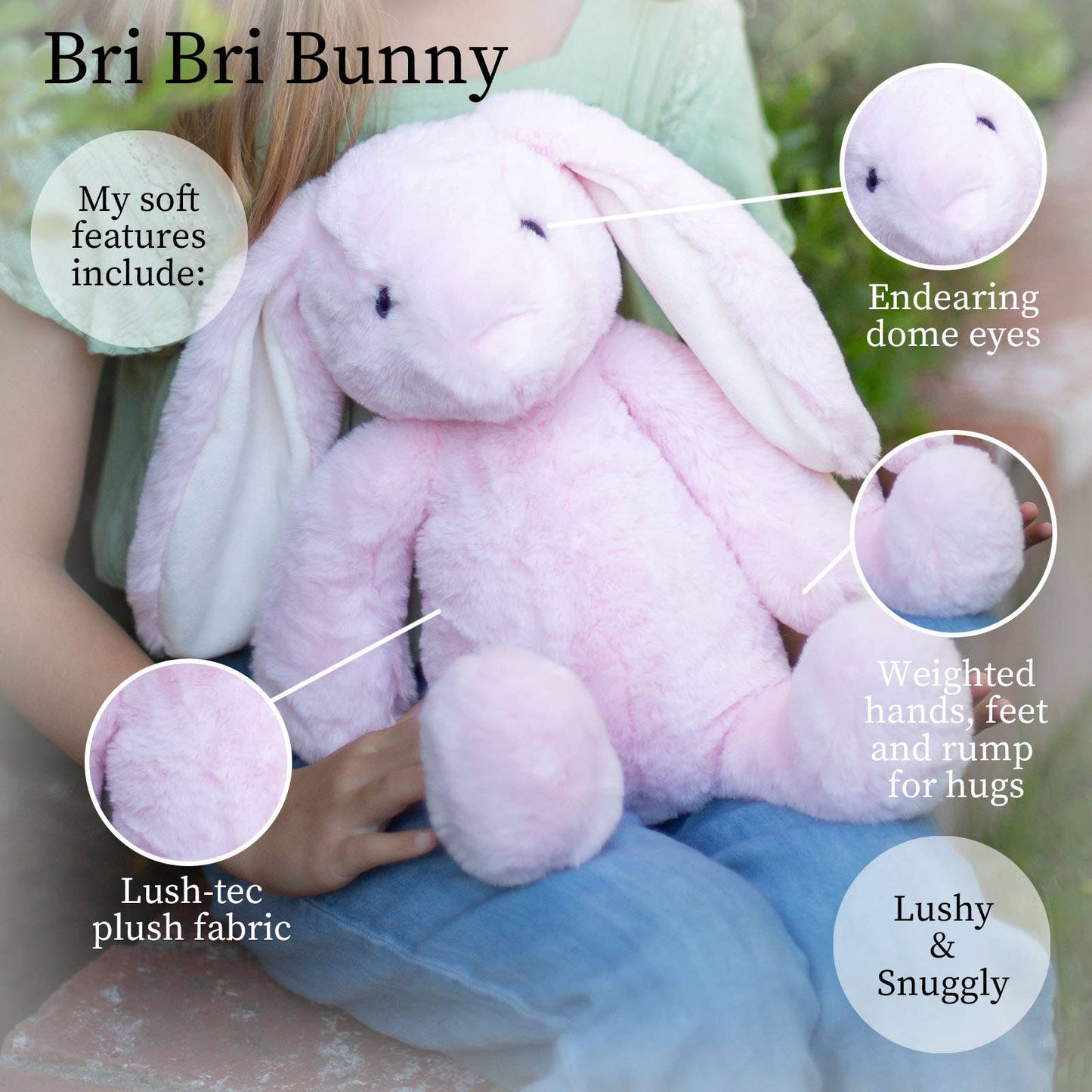 16 in - Pink Plush Bunny