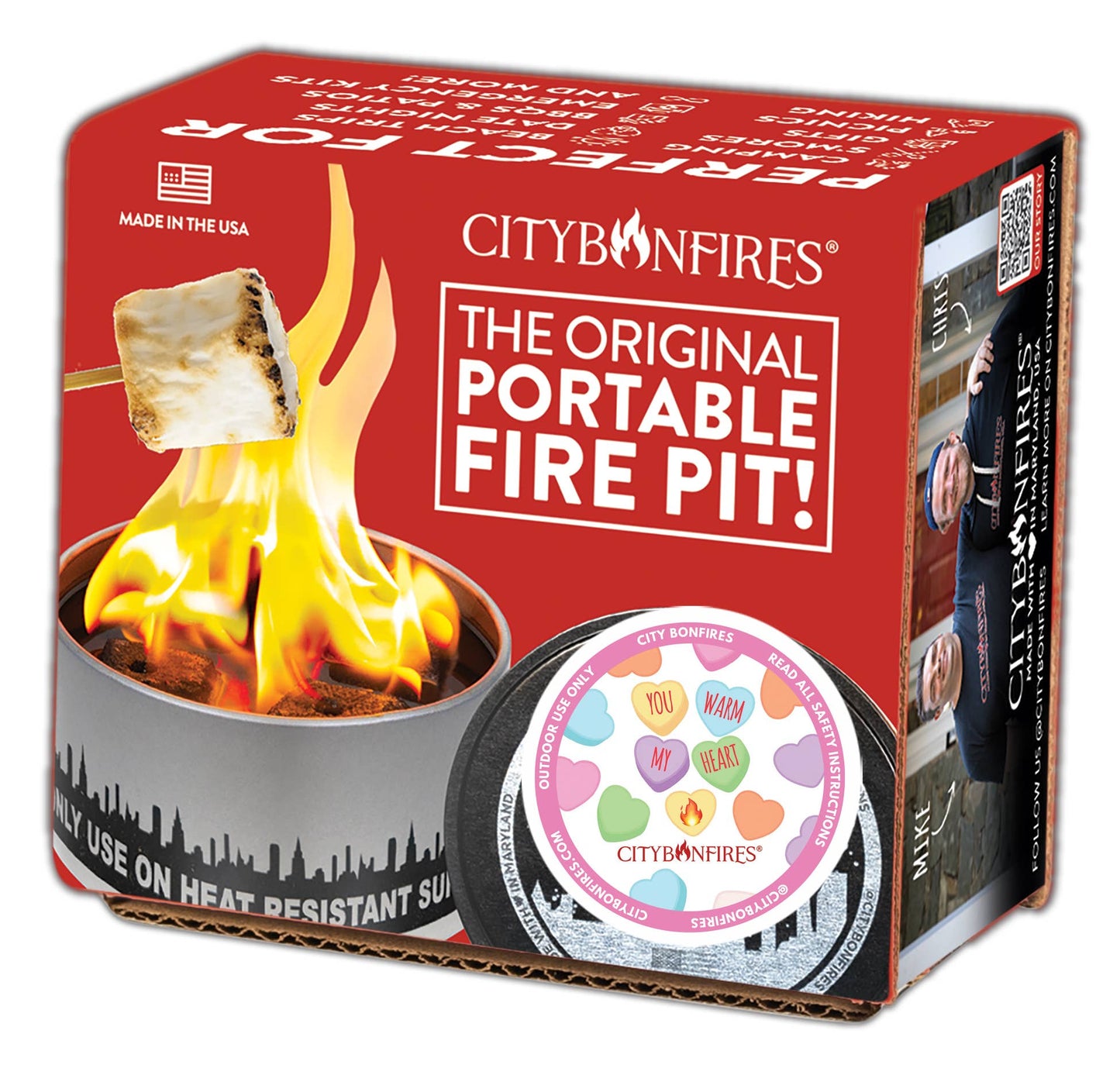 Portable Fire Pits - City Bonfire - Valentine's Day Limited Edition