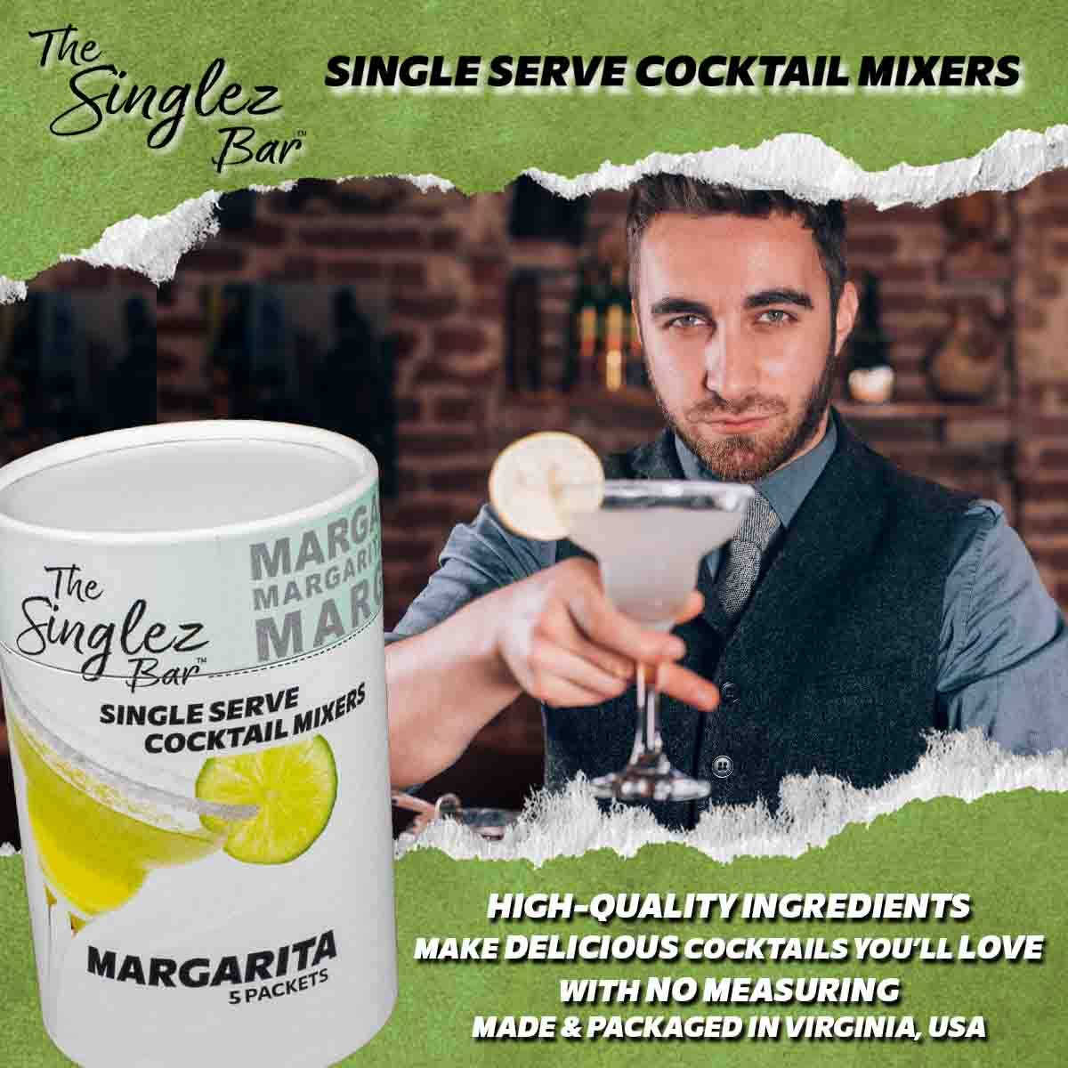 ThousandOaksBarrelCo. - Singlez Bar Margarita- 5-Pack Single Serve Mixers
