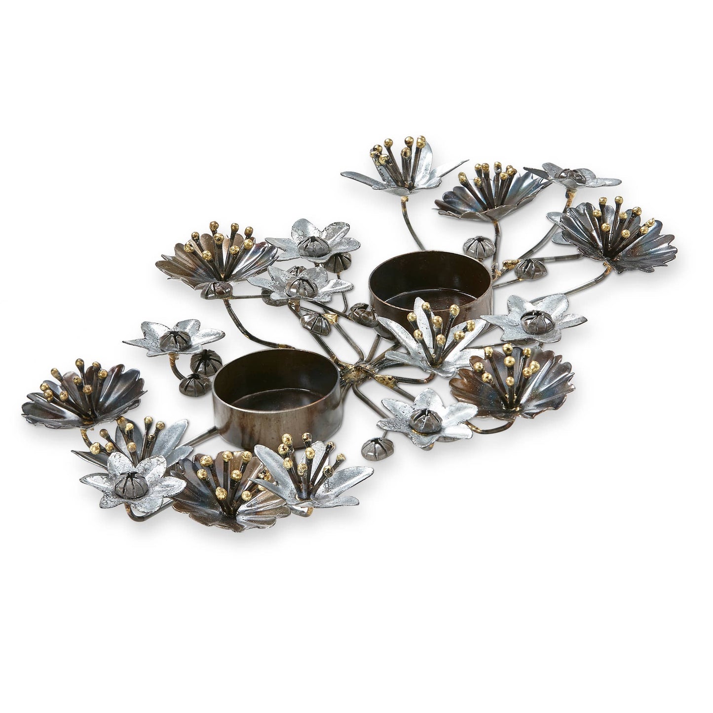 Artisan Botanical Flora Multi Tealight Holder, 12"
