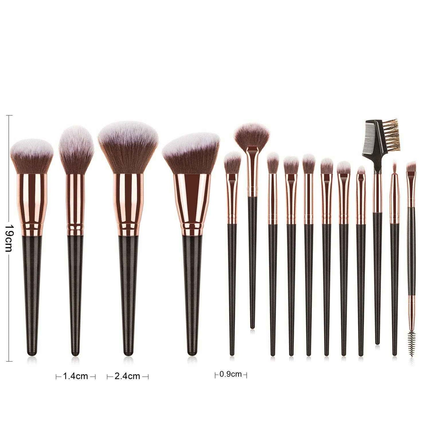 5PCS Ceramic Rhinestone Make Up Brush Set CR0016: Gold