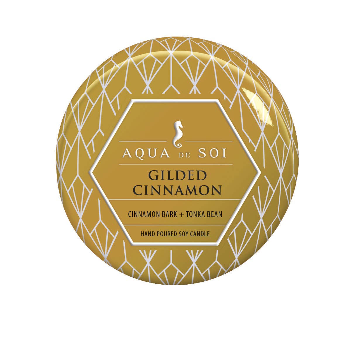 Gilded Cinnamon 4 oz Soy Candles Tin