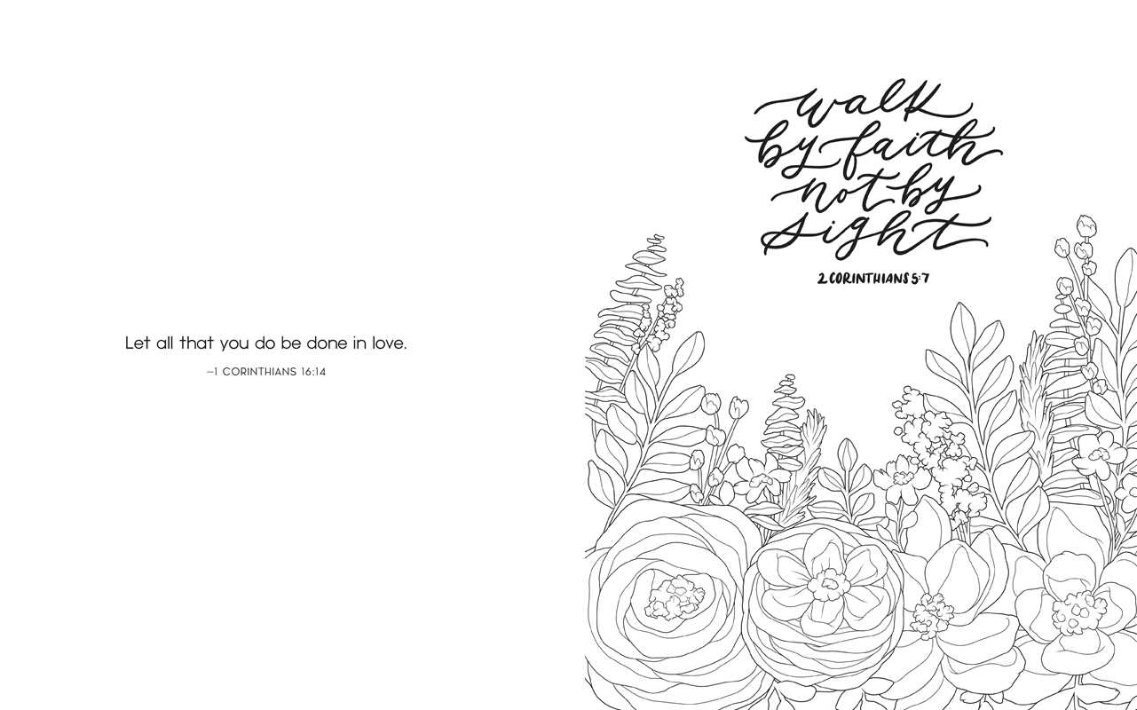 Scriptures and Florals Coloring Book by Allison Loveall