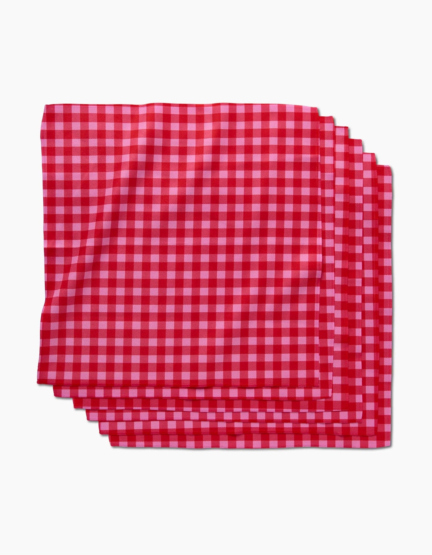 Geometry - Cherry Gingham Dinner Napkin Set