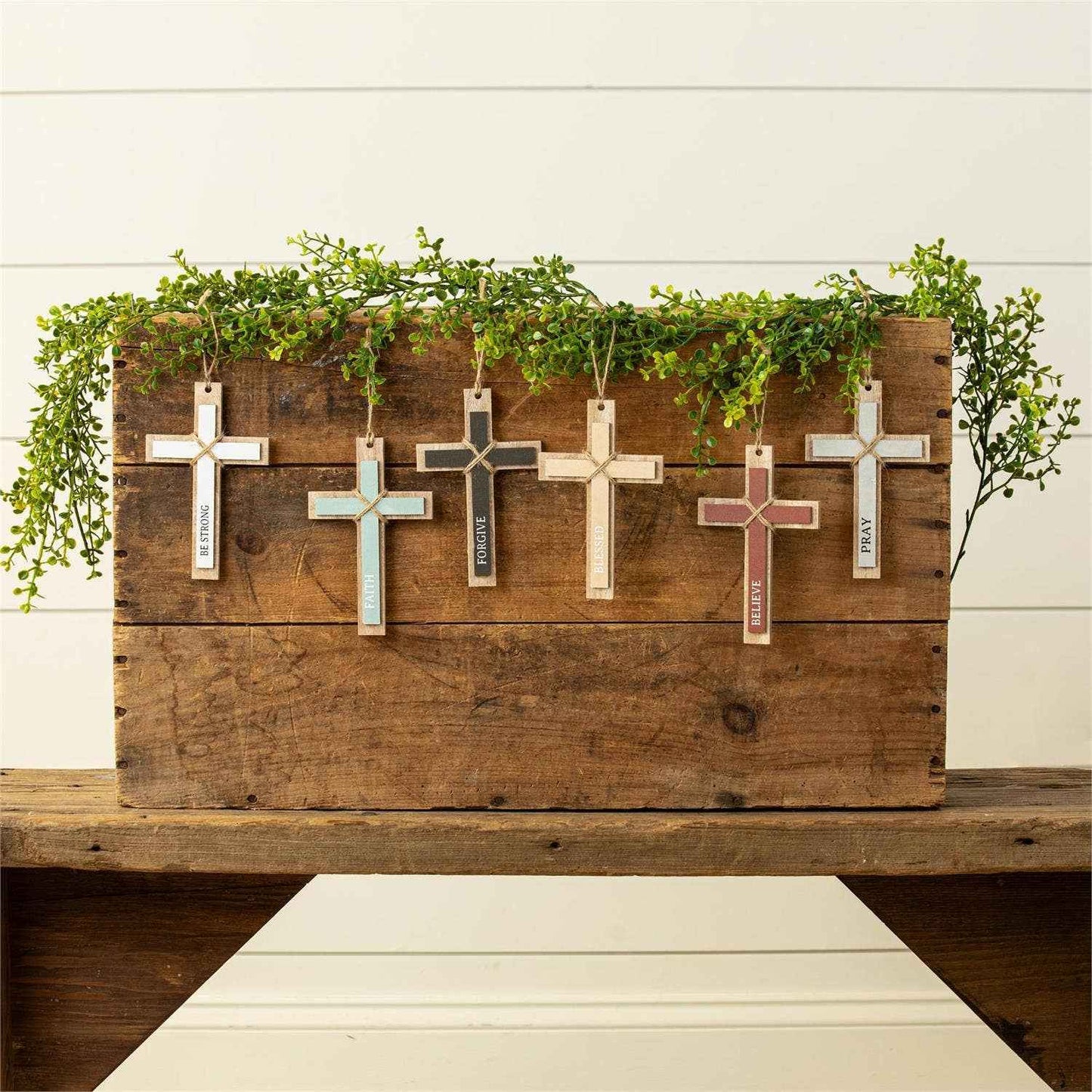 Ornaments - Inspirational Cross (PK/12 AST)