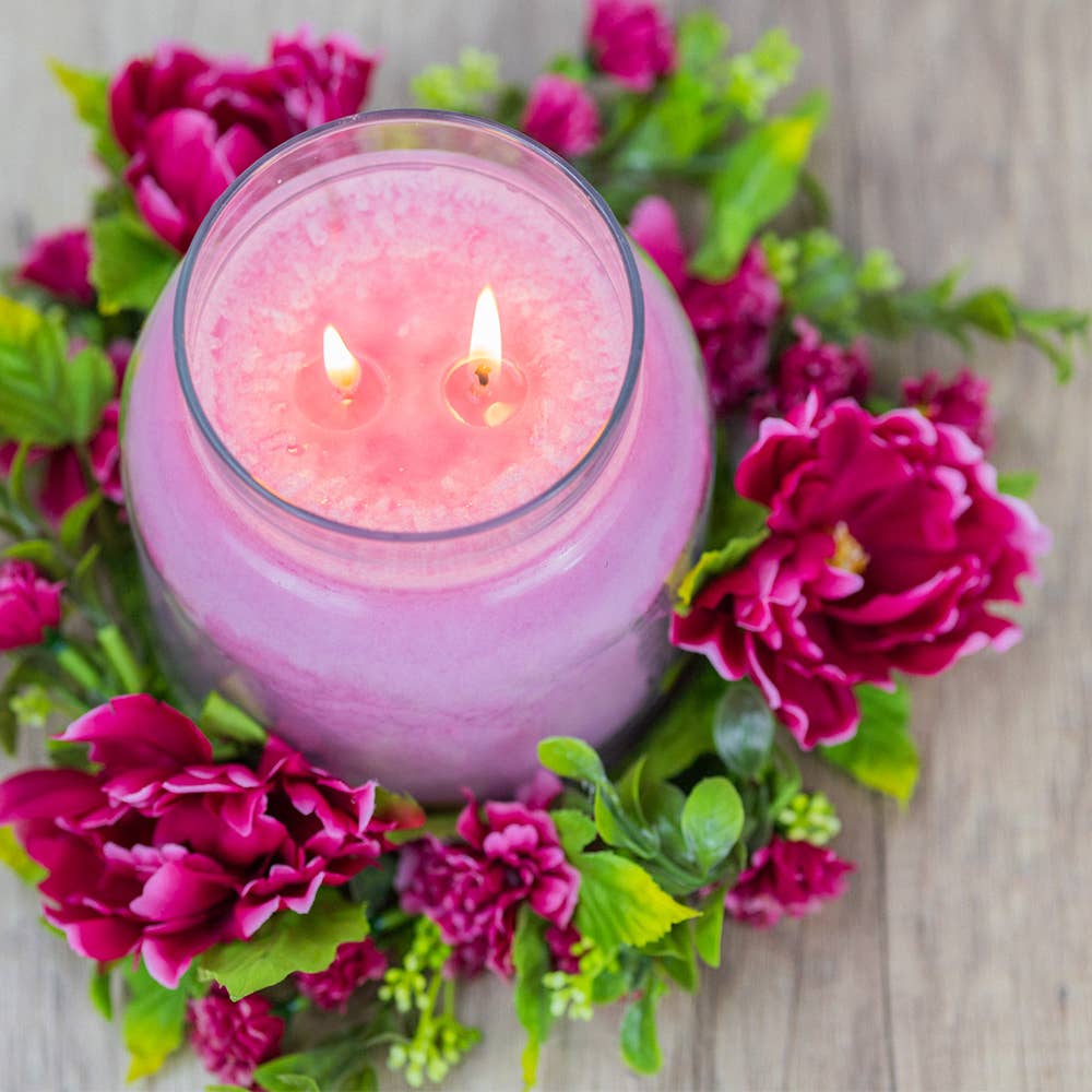 A Cheerful Giver - Pink Peony Bloom Candle Ring