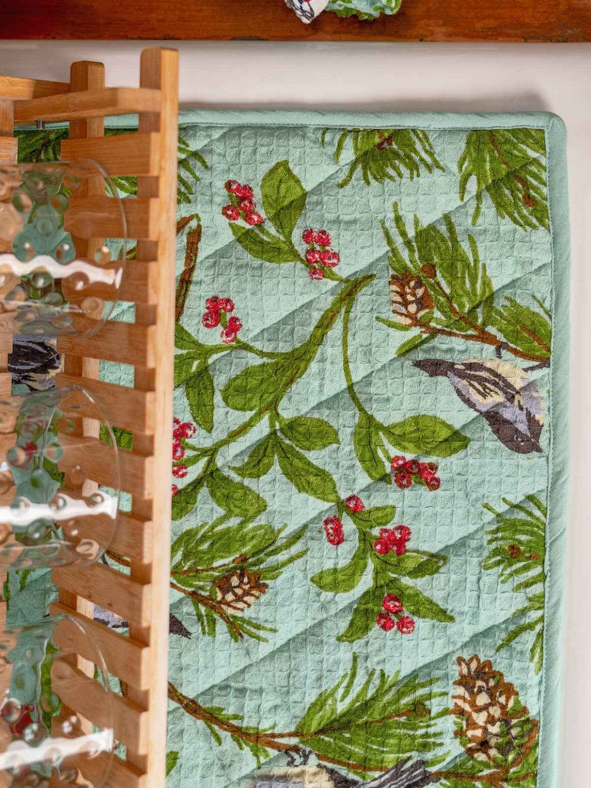 Chickadee Drying Mat - Winter Mint