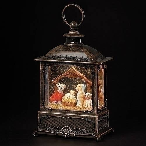 8.75" Canine/Dog Creche Snow Globe