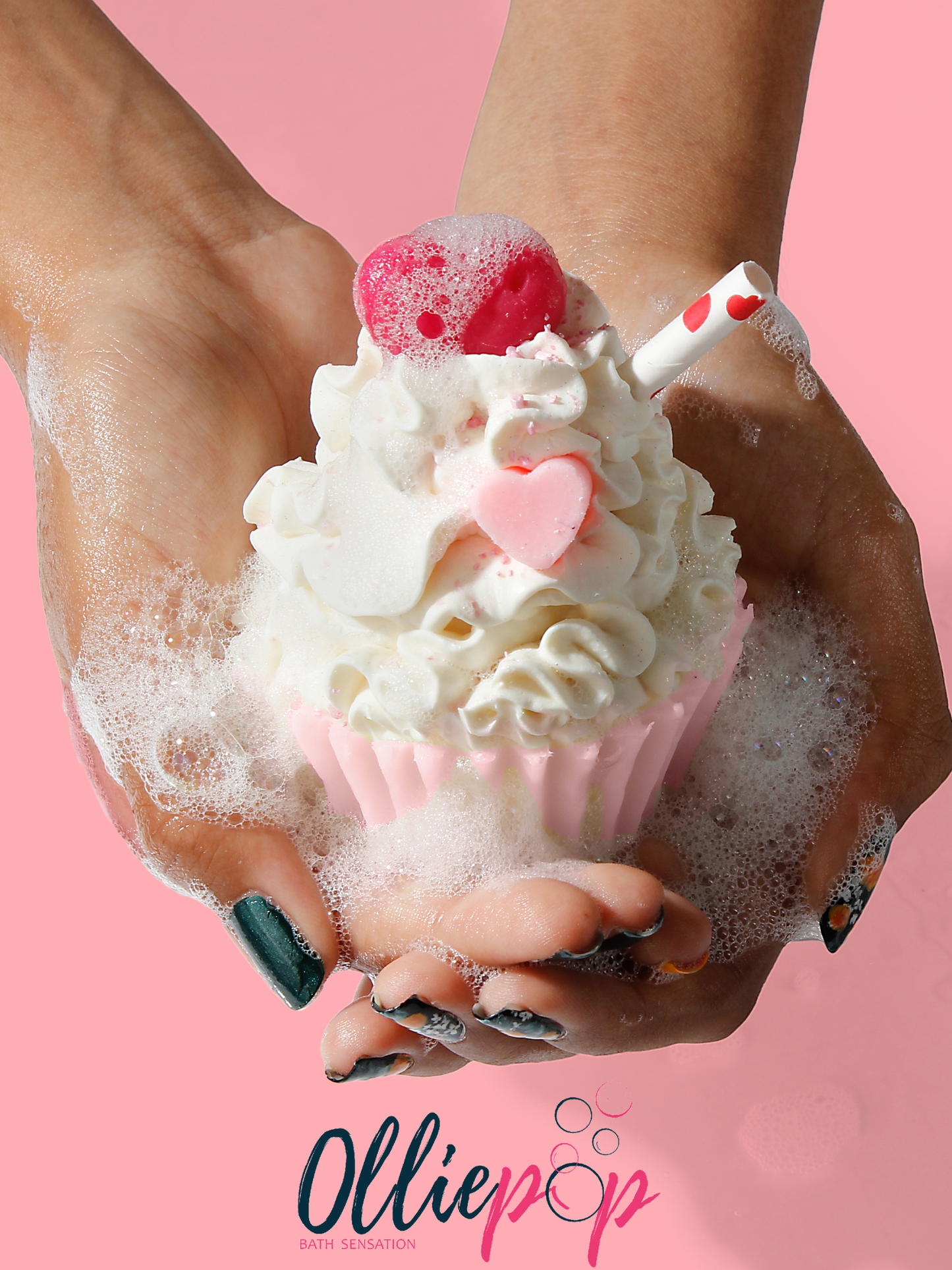 Olliepop - Handmade Sweet Love Soap Cupcake (Hawaiian Breeze)