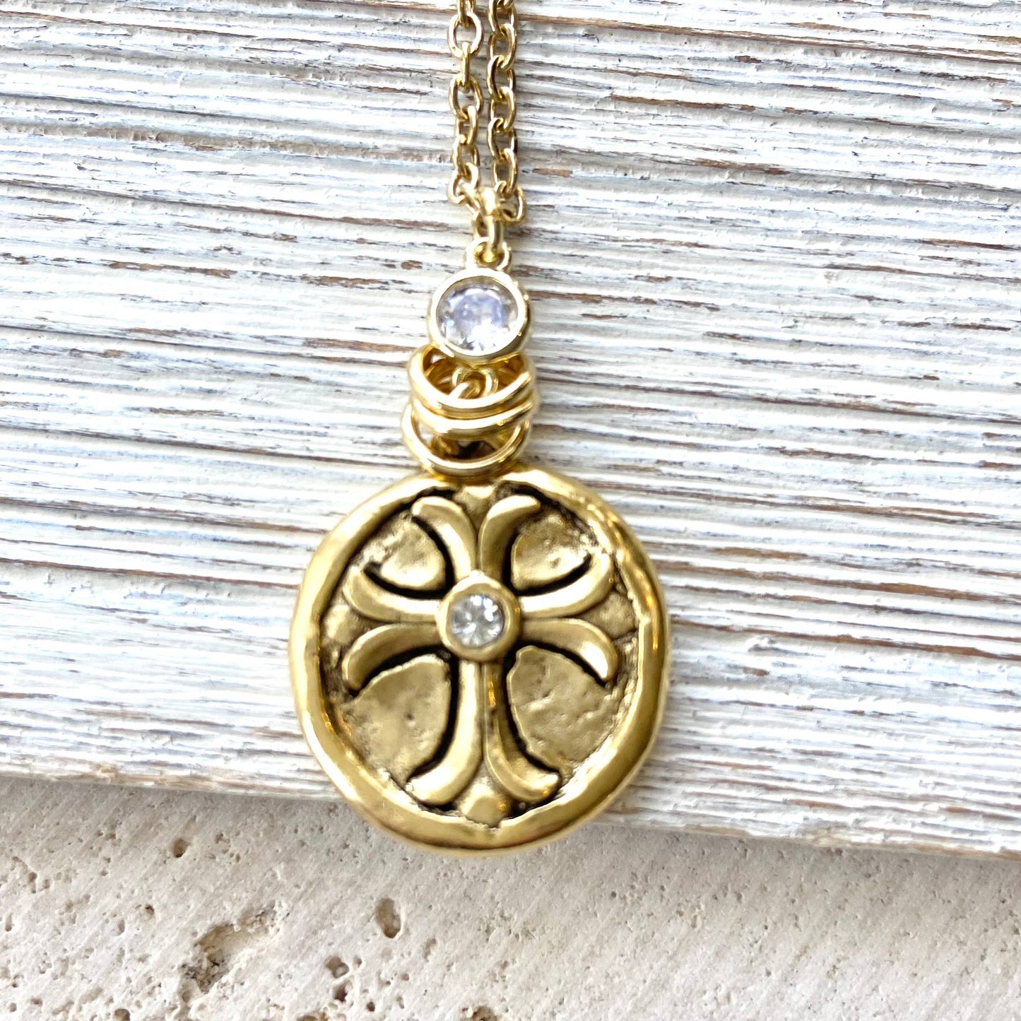 Vintage Cross religious jewelry necklace