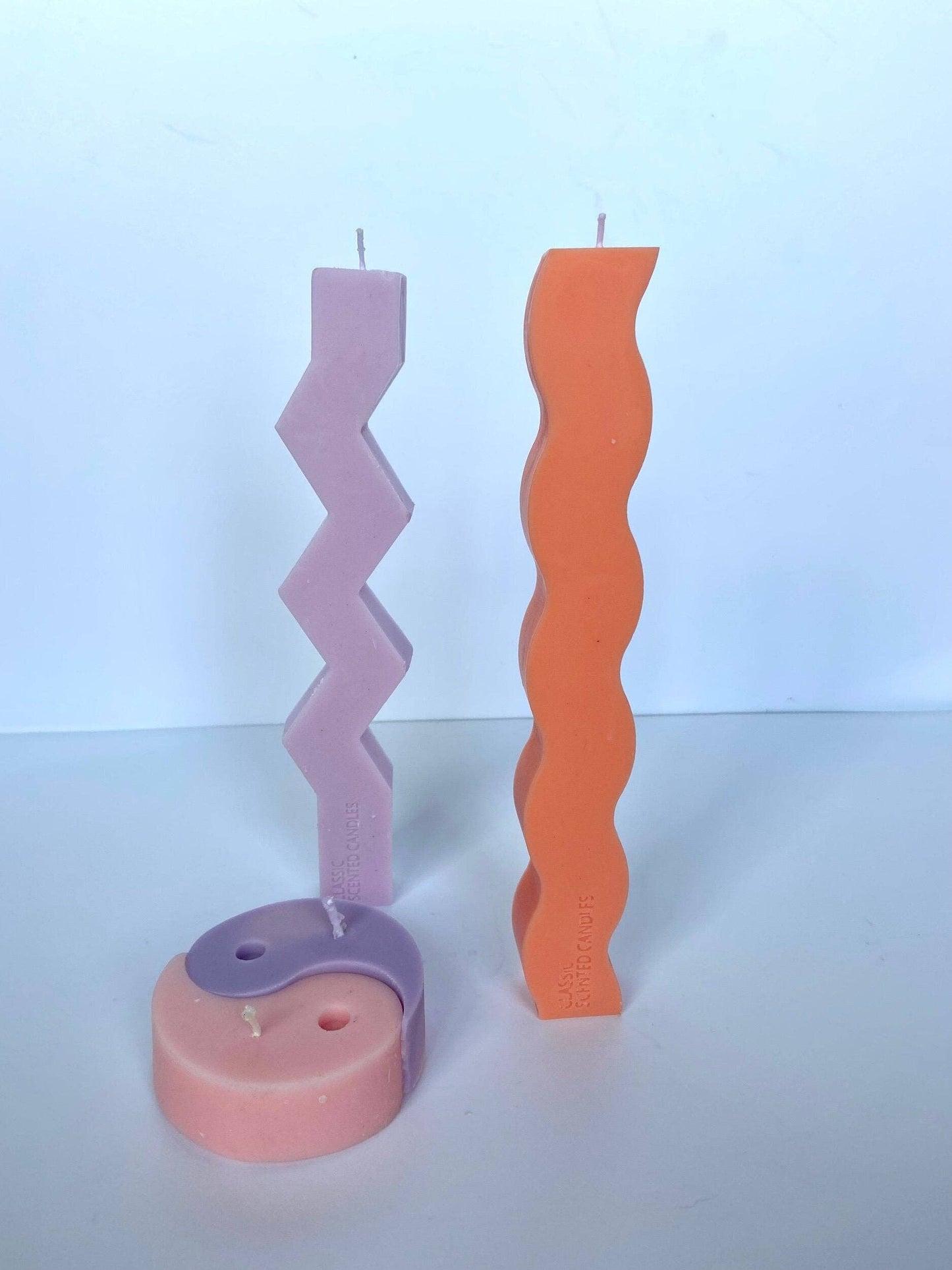 Squiggly & Zig Zag taper candles