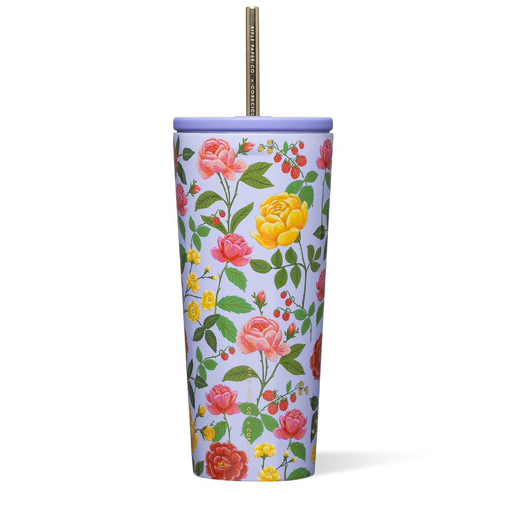 Cold Cup - 24oz Rifle Paper - Roses Purple