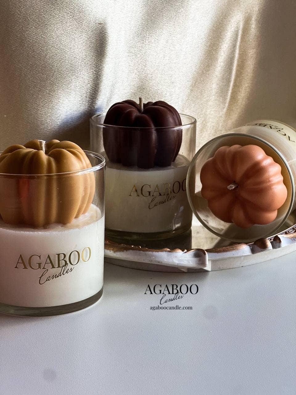 Halloween Candle 9 oz -Container Candle with Pumpkin 3.5x3in