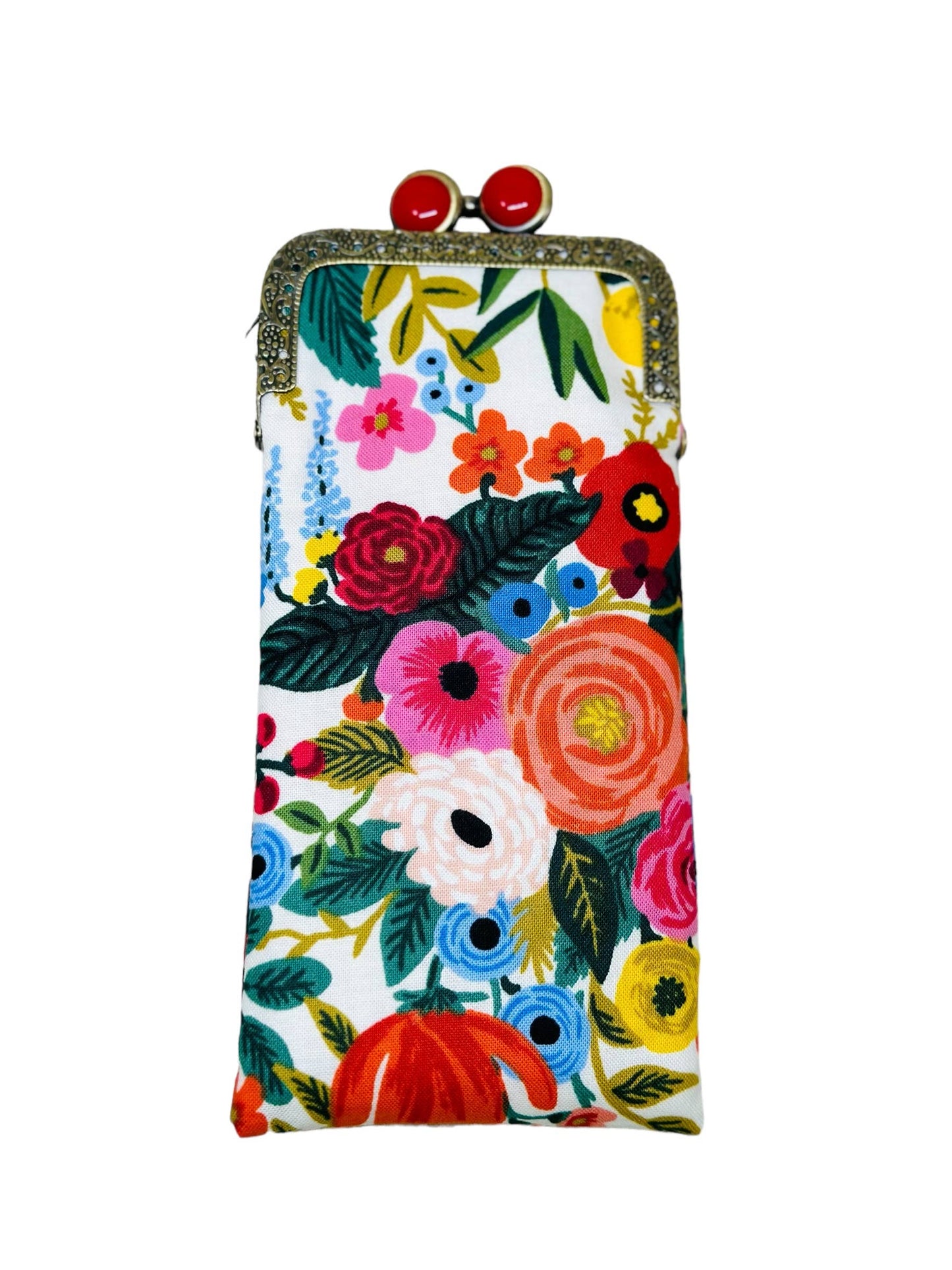 Eyeglass Case - Garden Party in Cream
