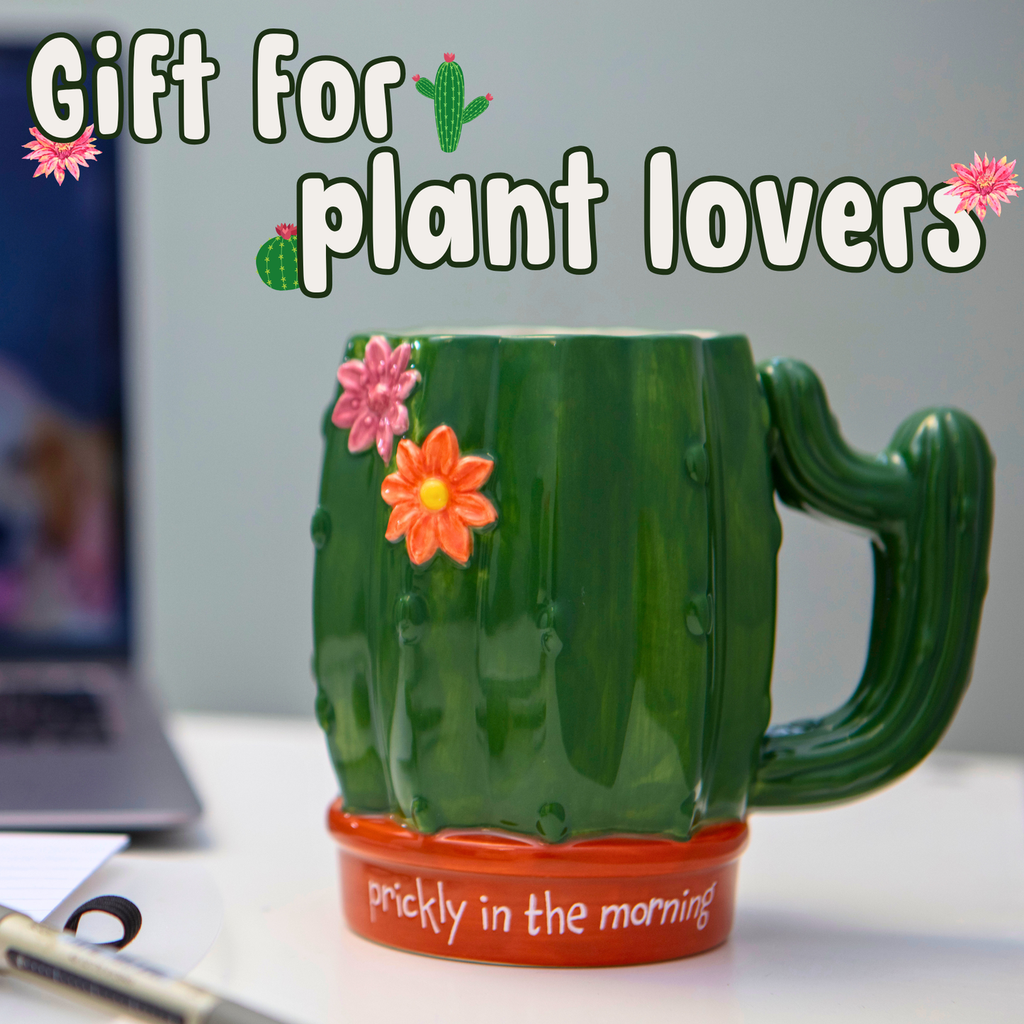 Prickly in the Morning Funny Cactus Mug - Houseplant Gift