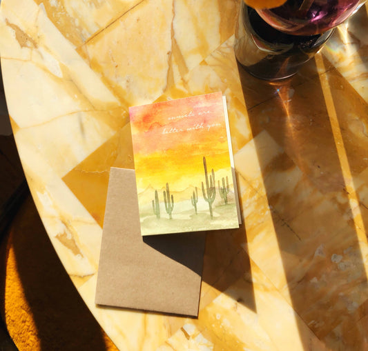 Sunsets Are Better With You Greeting Card | Love Friendship