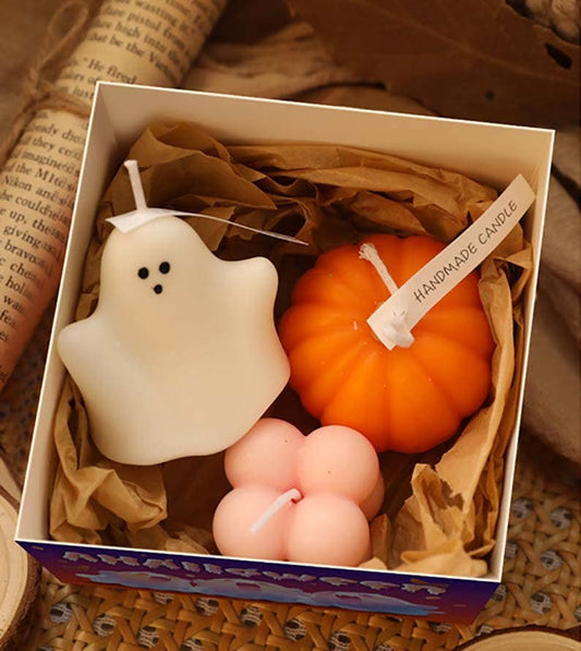 Velas Meta - Caja de regalo con velas perfumadas de fantasmas de Halloween CM023