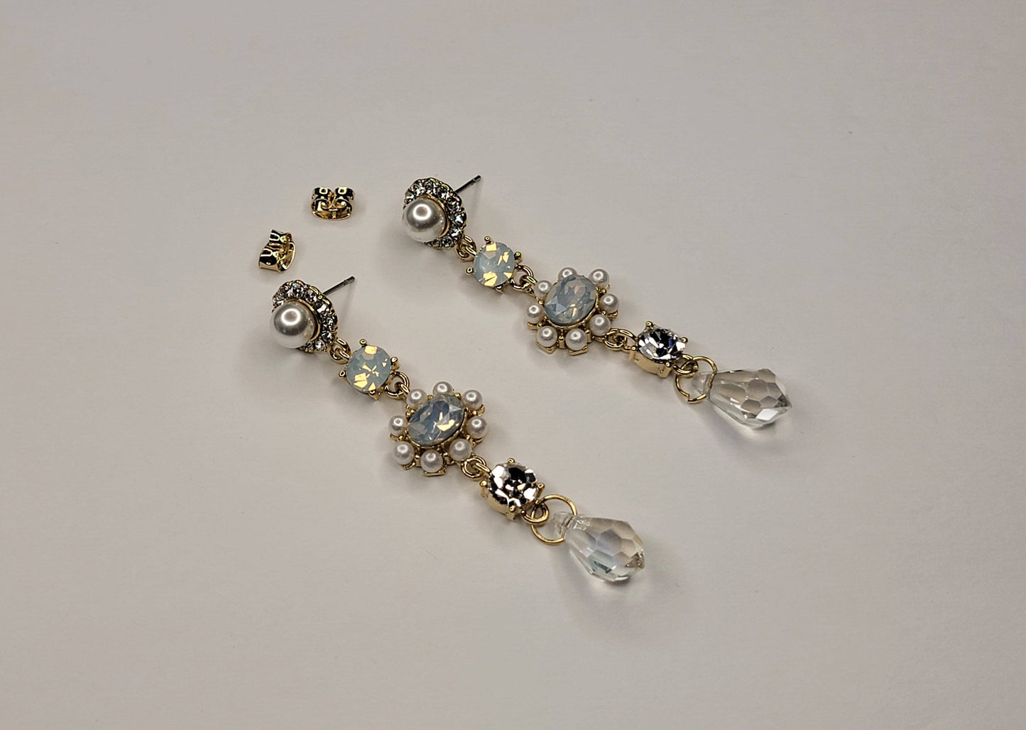 Dangle Earrings-PEARL AND OPAL
