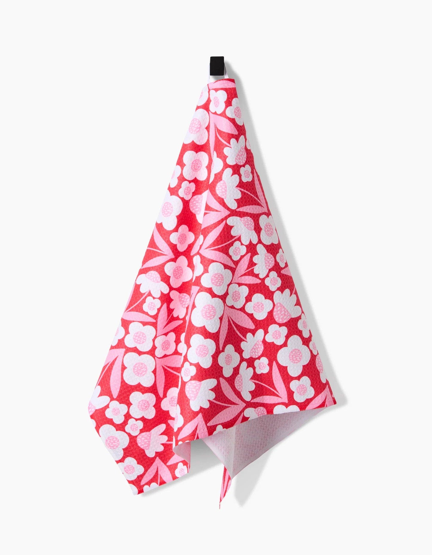 Geometry - Pink Blooms Tea Towel
