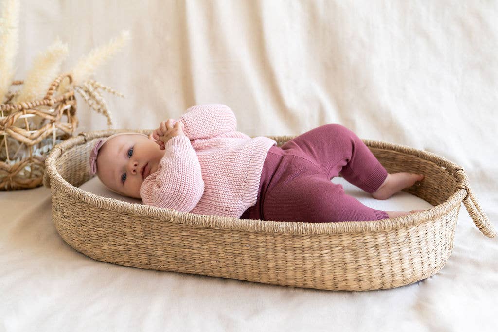 Love Embroidered Chunky Knit Baby Sweater (Organic)