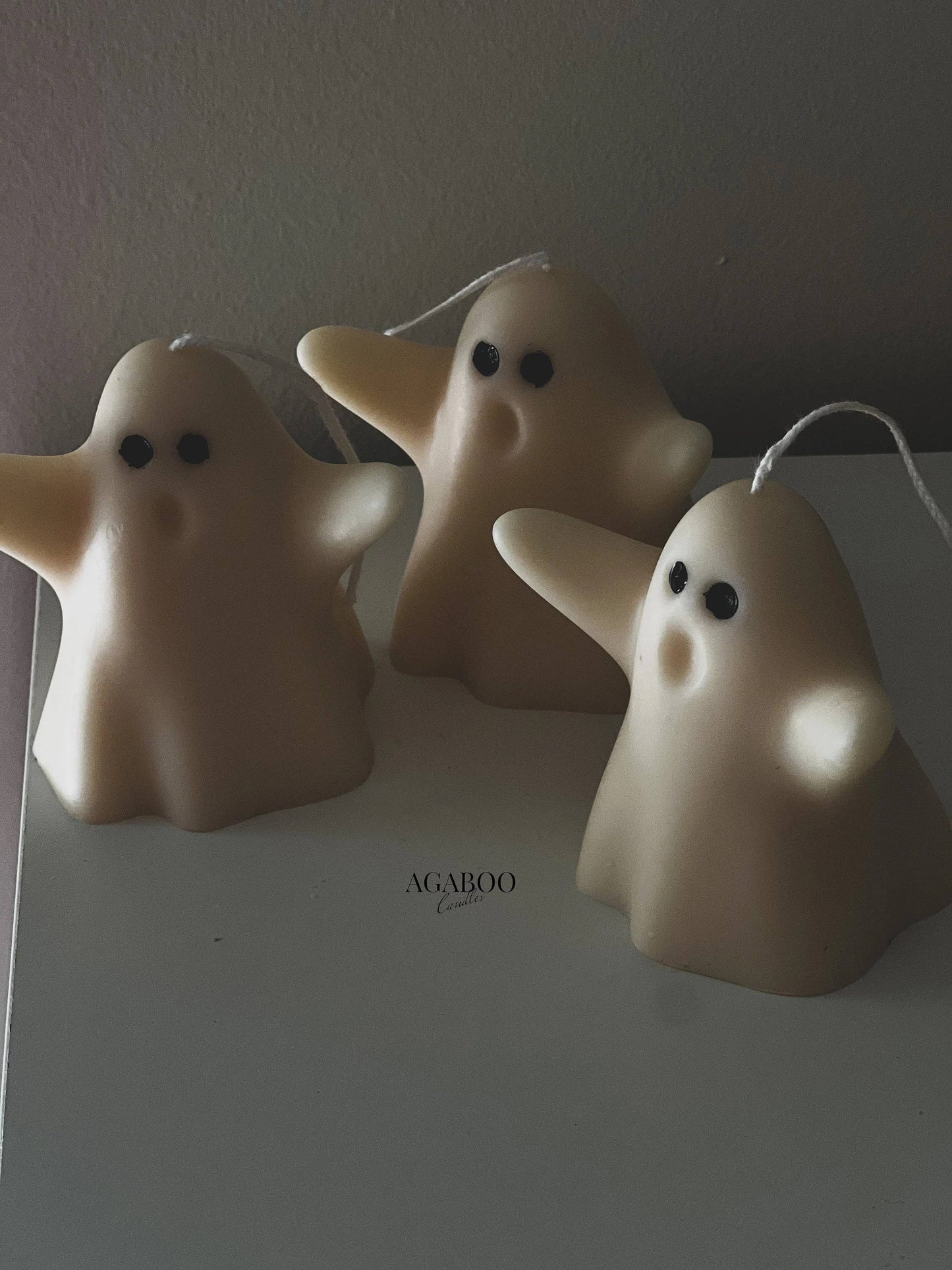 Halloween Cute Ghosts Candle 3x3in