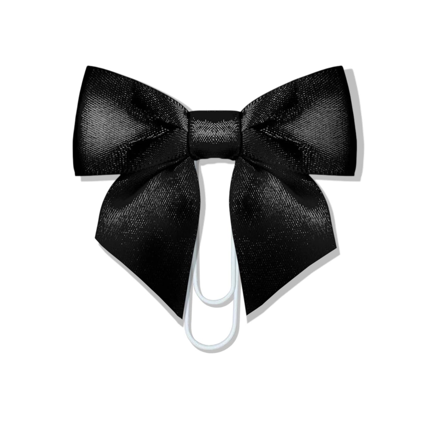 Dabble Doll - Bow Paper Clip Bookmark - Pink & Black