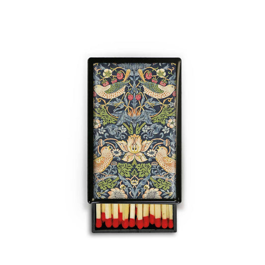Caja de diapositivas de tela de arte textil de William Morris, ladrón de fresas