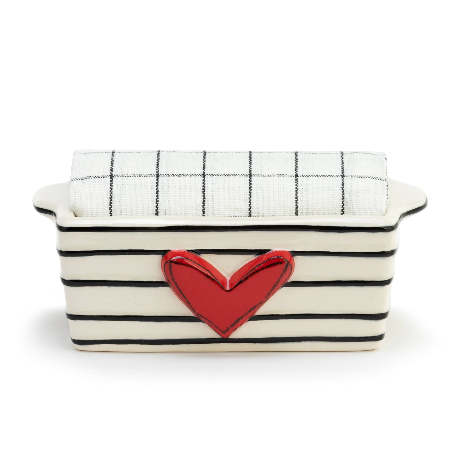 Red Heart Mini Loaf Pan with Towel