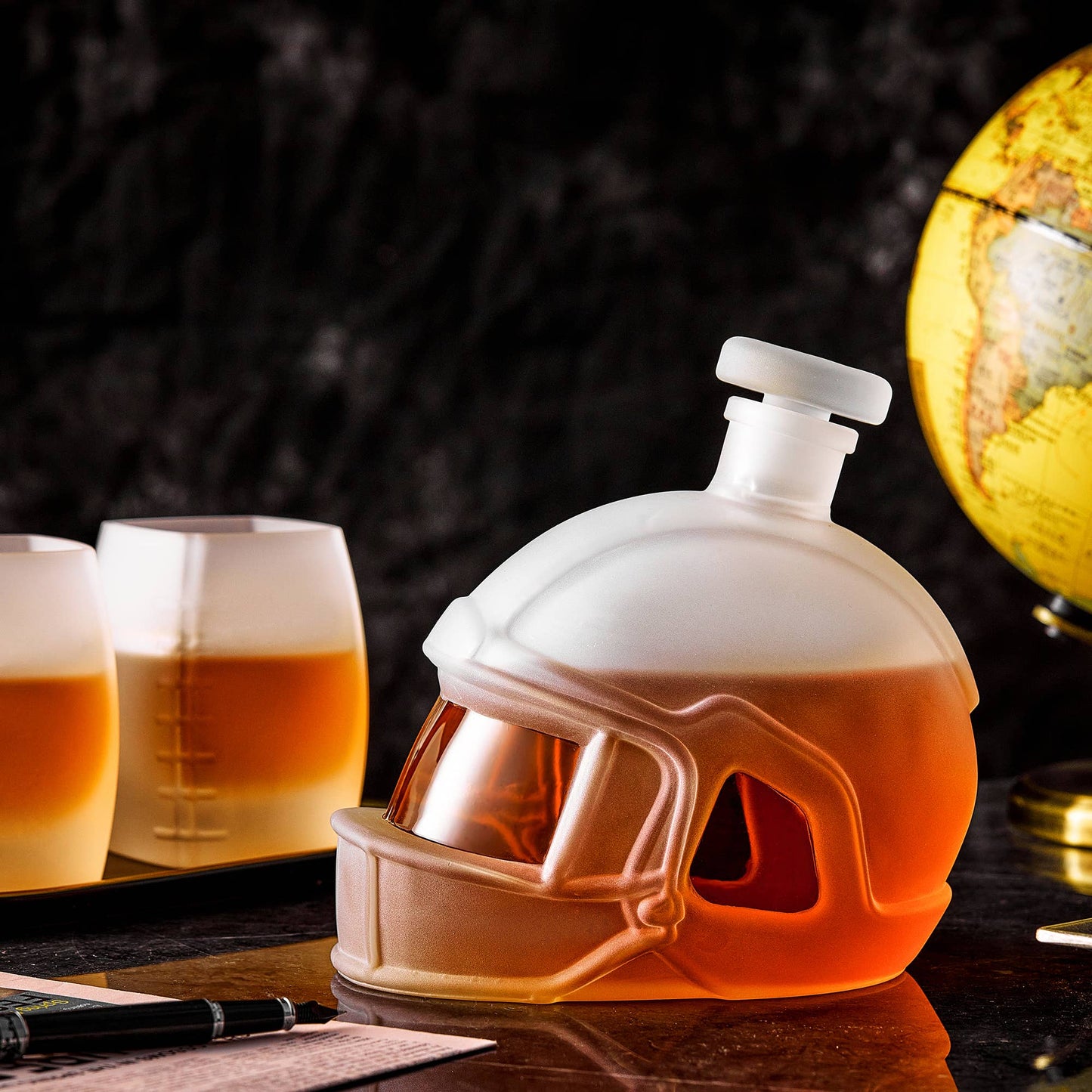 CRAFTGEN - Football Whiskey Decanter - Gifts for Him Husband Boyfriend