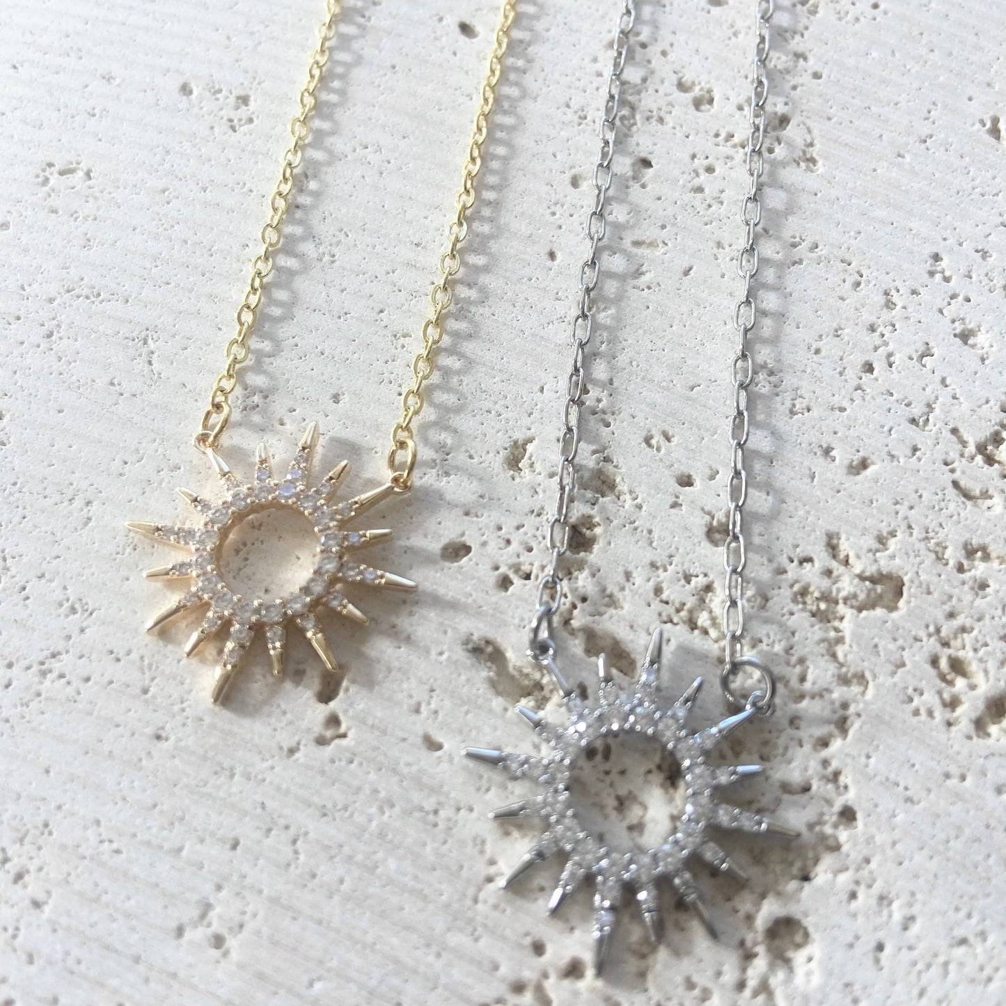 Sun celestial necklace minimalist