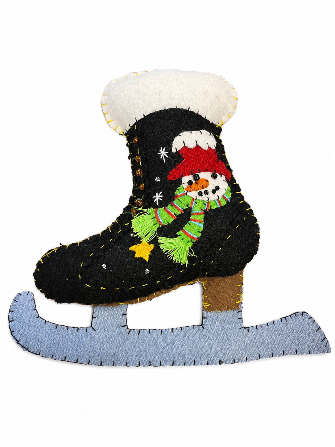 Ice-Skate Snowman Ornament