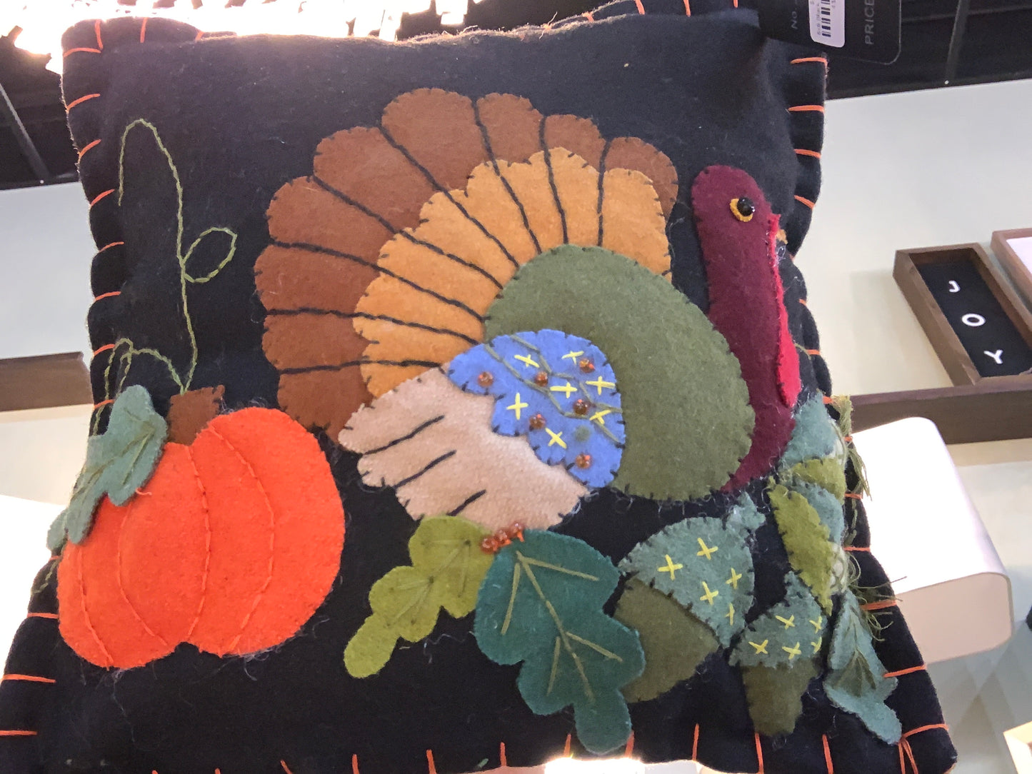 8x8 Black Turkey Leaves