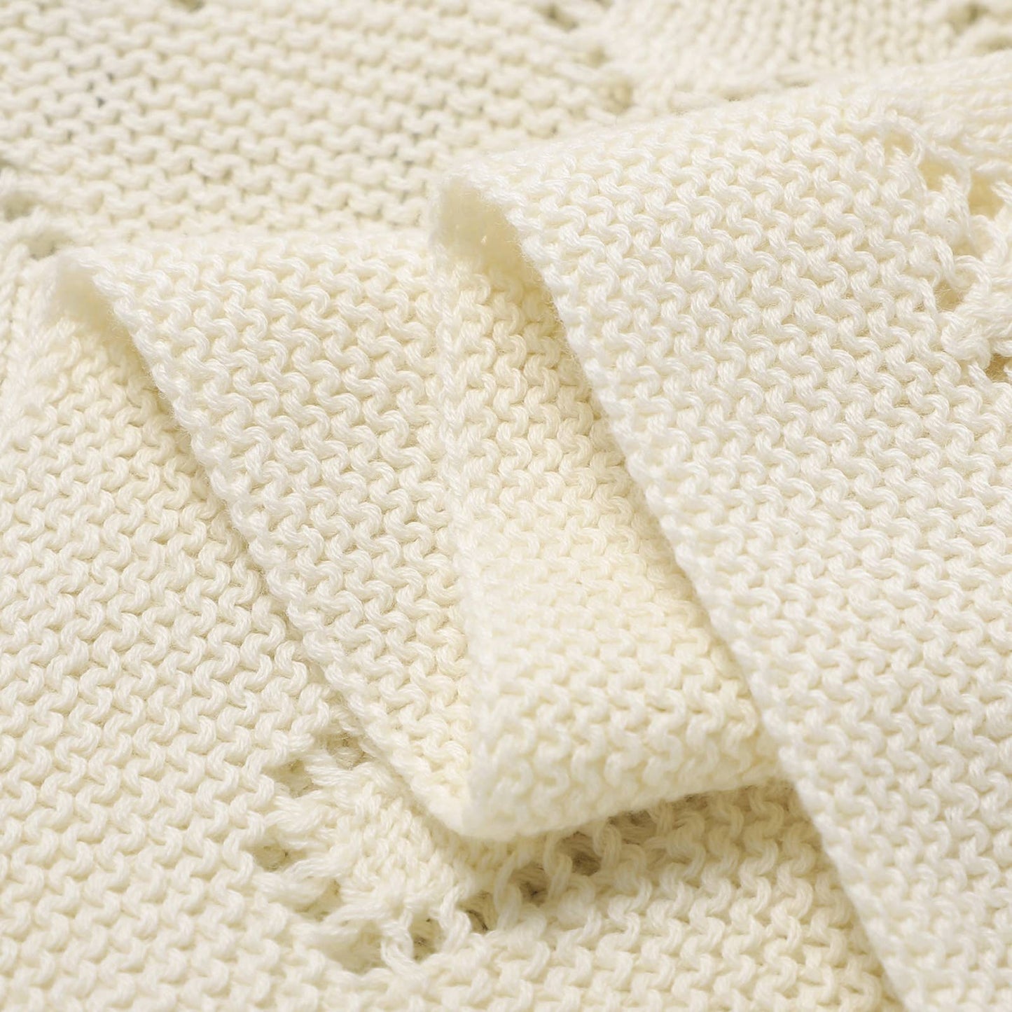Receiving Swaddle Baby Blanket - Heart: Cream