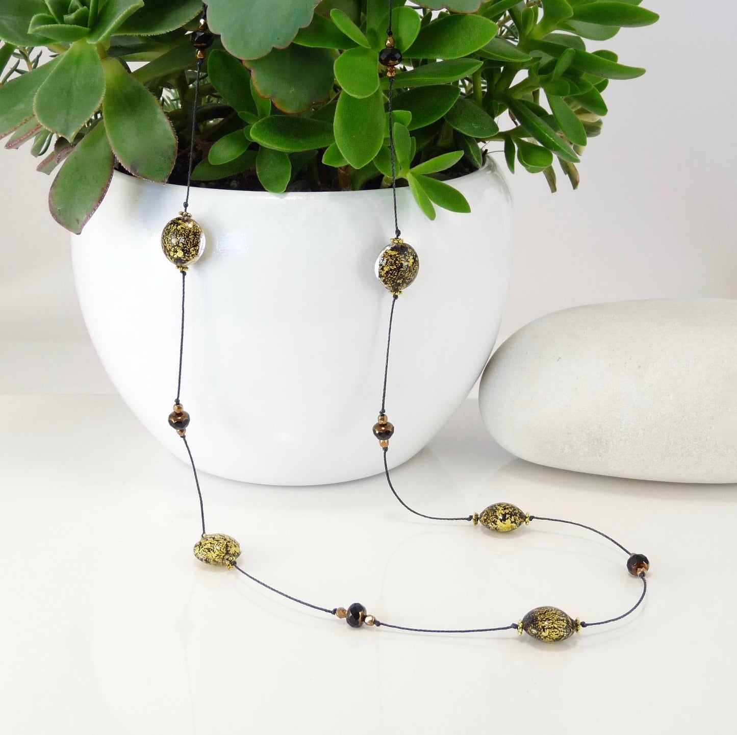 Murano Hand Knotted 36" Long Necklace